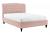 5ft King Size Roz pink fabric, buttoned upholstered bed frame bedstead 6
